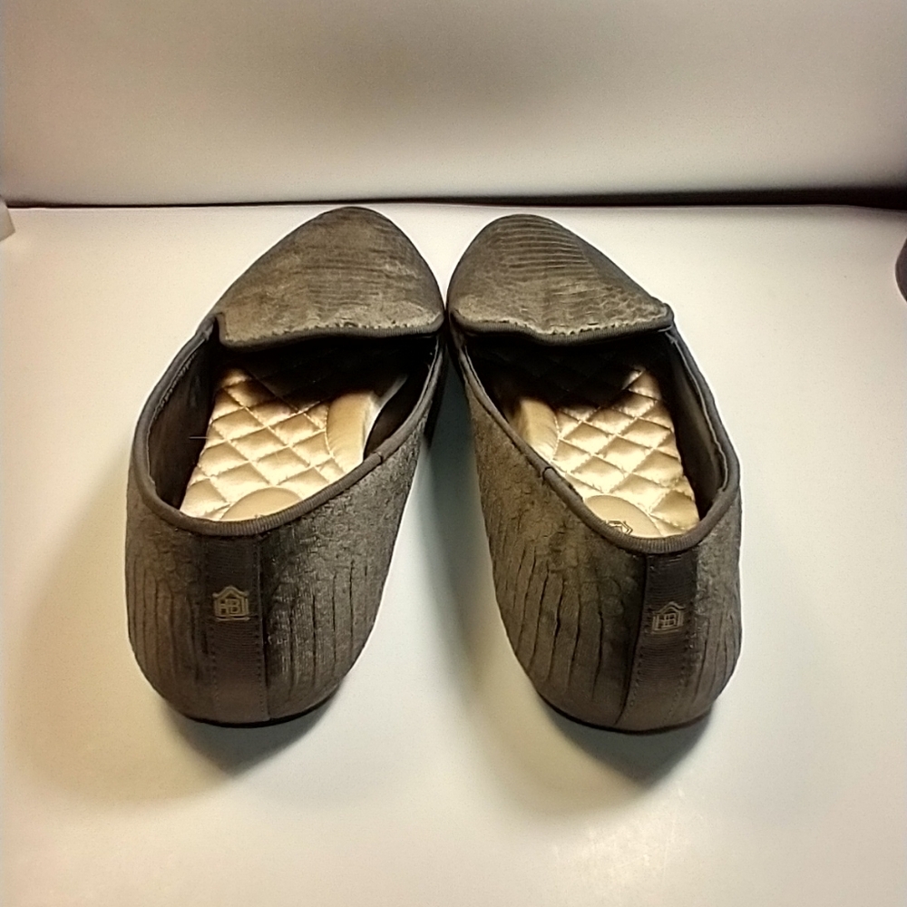 Birdies The Starling Charcoal Python Velvet Embossed Loafers Women's sz 8. - Picture 5 of 11